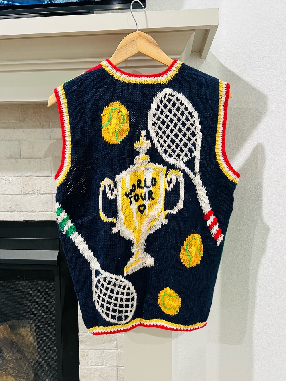 Vintage Tennis World Tour Knit Sweater Vest - Picture 2 of 8
